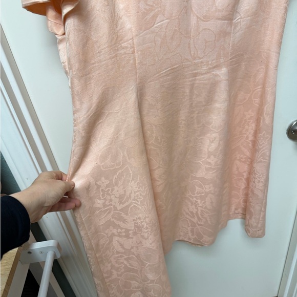 Talbots pastel pink short sleeves feminine brocade mini dress Plus size 18 - Picture 14 of 16